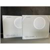 Image 2 : Lot of 2 KerMiCi Roman Column LED Light-Up Makeup Mirrors w/ Touch Sensor - Brand New!