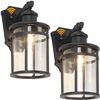 Image 1 : Lot of 1 Box of KXIEMRS 2-Pack Dusk to Dawn Sensor Outdoor Wall Lanterns - Brand New!