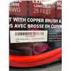 Image 3 : Lot of 1 Set of 0 Guage Battery Jumper Cables - 25FT with Copper Brush & Gloves - BRAND NEW