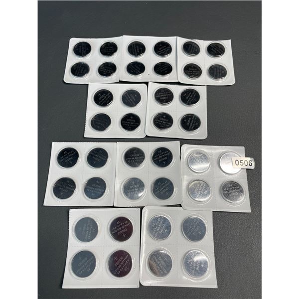 Lot of 10 Multi-Packs of CR2016 Lithium Batteries - 4 Per Pack/40 Total - Brand New!