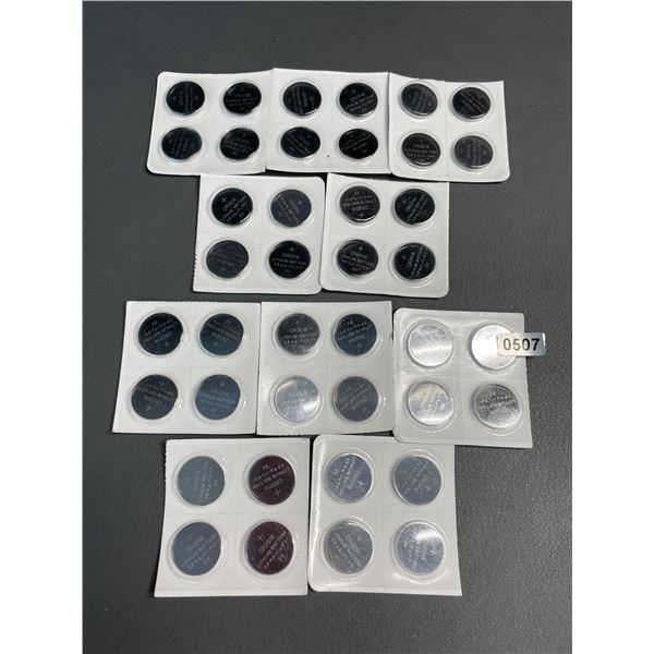 Lot of 10 Multi-Packs of CR2016 Lithium Batteries - 4 Per Pack/40 Total - Brand New!