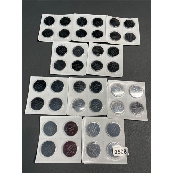 Lot of 10 Multi-Packs of CR2016 Lithium Batteries - 4 Per Pack/40 Total - Brand New!