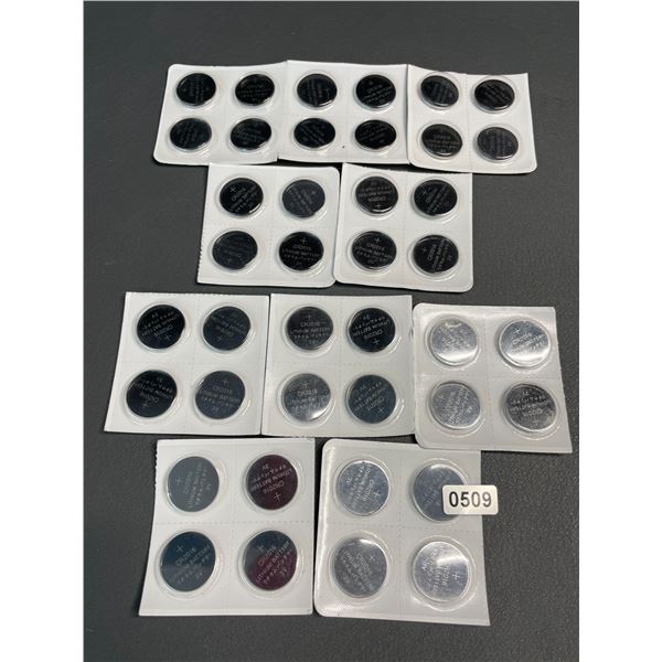 Lot of 10 Multi-Packs of CR2016 Lithium Batteries - 4 Per Pack/40 Total - Brand New!