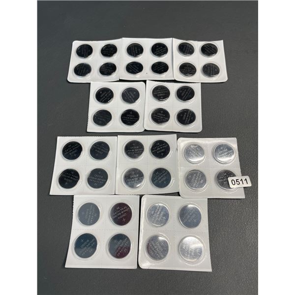 Lot of 10 Multi-Packs of CR2016 Lithium Batteries - 4 Per Pack/40 Total - Brand New!