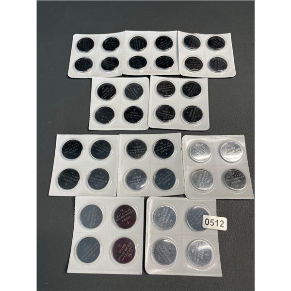 Lot of 10 Multi-Packs of CR2016 Lithium Batteries - 4 Per Pack/40 Total - Brand New!