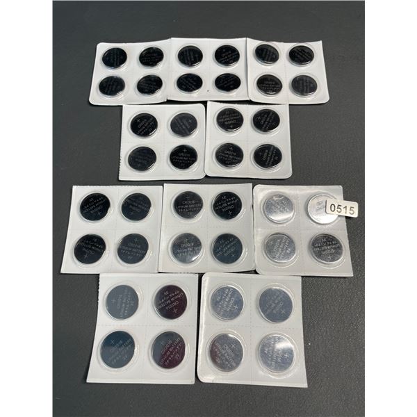 Lot of 10 Multi-Packs of CR2016 Lithium Batteries - 4 Per Pack/40 Total - Brand New!