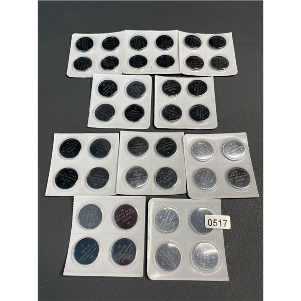 Lot of 10 Multi-Packs of CR2016 Lithium Batteries - 4 Per Pack/40 Total - Brand New!