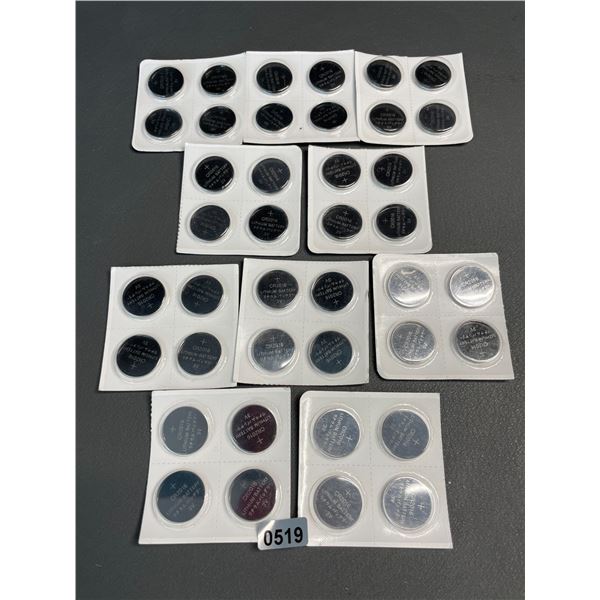 Lot of 10 Multi-Packs of CR2016 Lithium Batteries - 4 Per Pack/40 Total - Brand New!