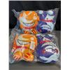 Image 1 : Lot of 2 Packs of Clown + Sun Cartoon Character Plushies - 2PCS Each/4 Total
