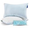 Image 1 : Lot of Bravbowerry Shredded Memory Foam Cooling Pillows - Queen Size - 2 Pillows - BRAND NEW!