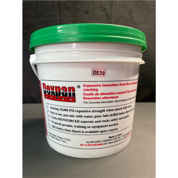 Lot of 1 Tub of Dexpan Expansive Demolition Grout - 5kgs/11 lbs - Brand New