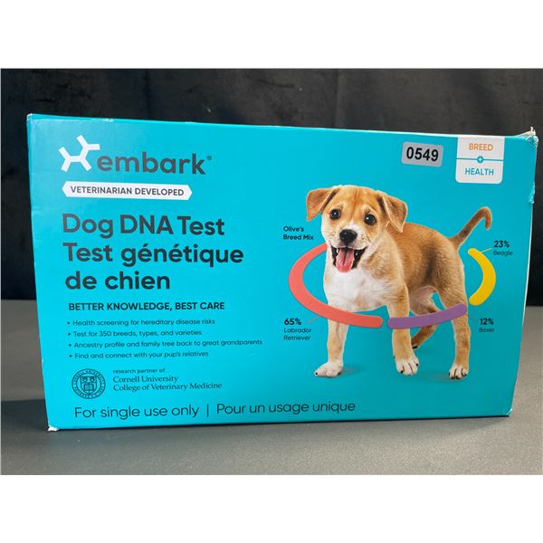 Lot of 1 Embark Dog DNA Test Kit - Test for 350 Breeds/Ancestry Dog DNA Profile - Brand New