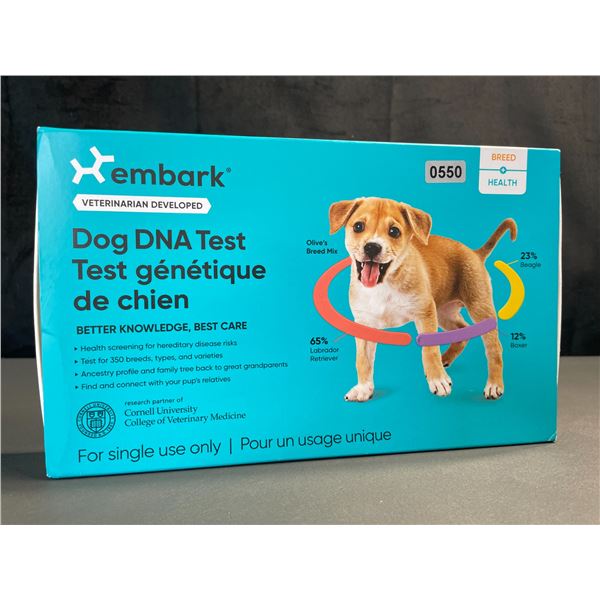Lot of 1 Embark Dog DNA Test Kit - Test for 350 Breeds/Ancestry Dog DNA Profile - Brand New