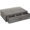 Image 1 : Lot of 1 Rustic Grey Wood Monitor Riser with Pull-Out Storage Drawer - Brand New!