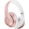 Image 1 : Lot of 2 Glynzak Wireless Over-Ear Headphones w/ 65hr Music/Talk Time! Rose Gold - Brand New!