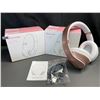 Image 2 : Lot of 2 Glynzak Wireless Over-Ear Headphones w/ 65hr Music/Talk Time! Rose Gold - Brand New!