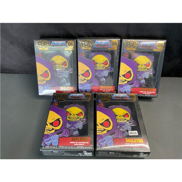 Lot of 5 Pop! Enamel Pins - Master of The Universe - Skeletor - Brand New!
