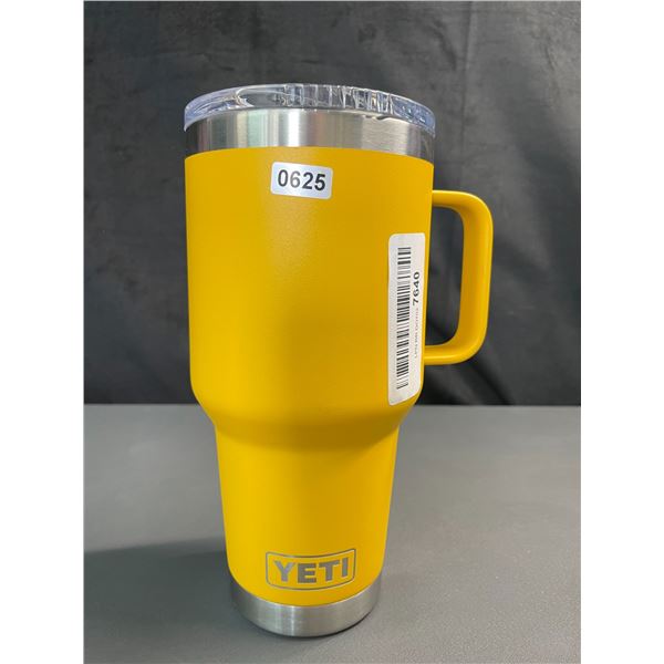 Lot of 1 YETI Rambler 30oz Tumbler with Handle - Yellow - Brand New!