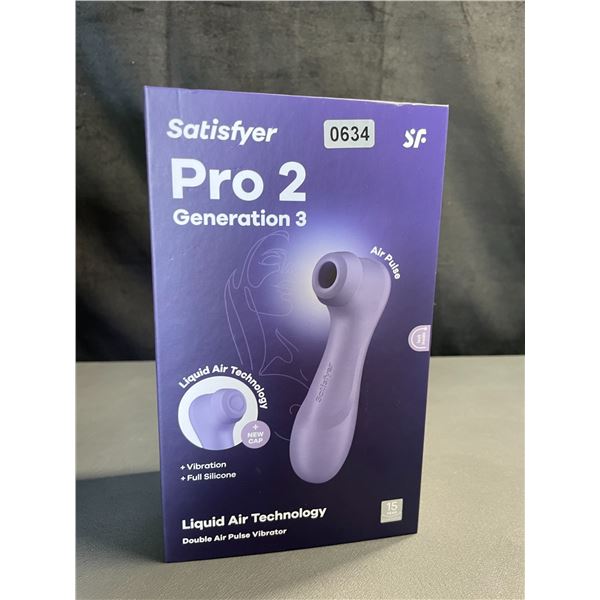 Lot of 1 Satisfyer Pro 2 Generation 3 - Double Air Pulse Vibrator/Sex Toy w/ App Control - Brand New