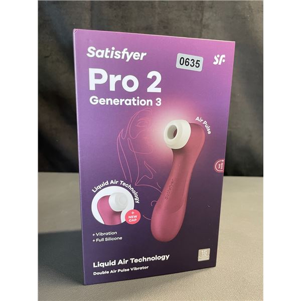Lot of 1 Satisfyer Pro 2 Generation 3 - Double Air Pulse Vibrator/Sex Toy w/ App Control - Brand New