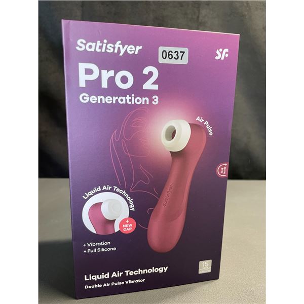 Lot of 1 Satisfyer Pro 2 Generation 3 - Double Air Pulse Vibrator/Sex Toy w/ App Control - Brand New