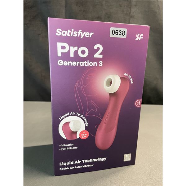 Lot of 1 Satisfyer Pro 2 Generation 3 - Double Air Pulse Vibrator/Sex Toy w/ App Control - Brand New