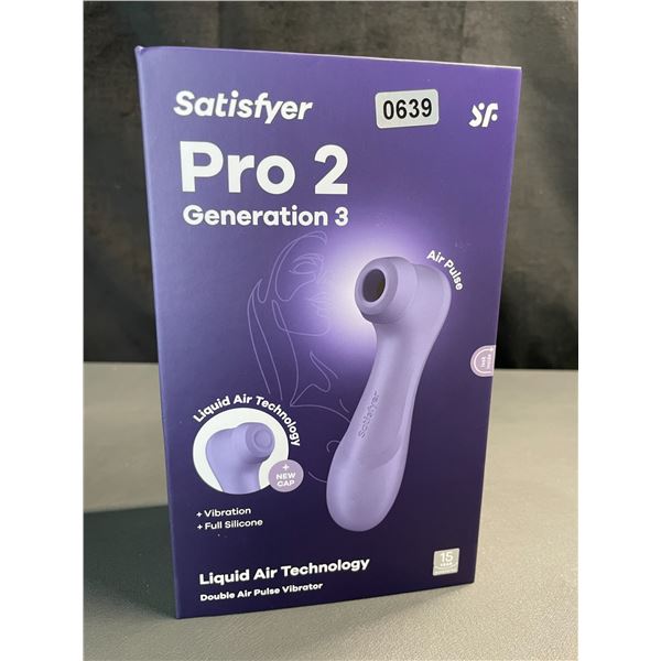 Lot of 1 Satisfyer Pro 2 Generation 3 - Double Air Pulse Vibrator/Sex Toy w/ App Control - Brand New