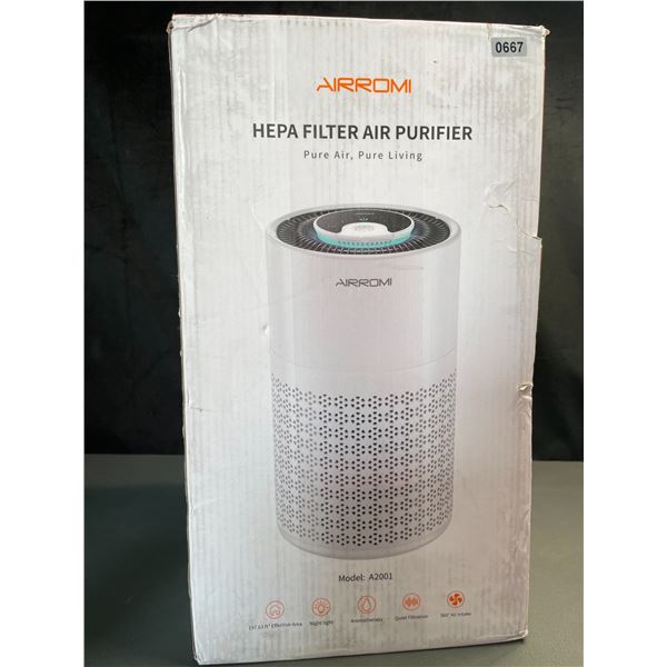 Lot of 1 Airromi Hepa Filter Air Purifier for Home - New (Box has Cosmetic Damage)