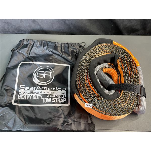 Lot of 1 GearAmerica Heavy Duty Tow Strap - 3" x 20 FT - Brand New!