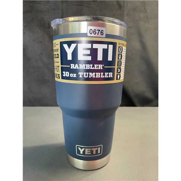 Lot of 1 YETI Rambler 30oz Tumbler - Navy Blue - Brand New!