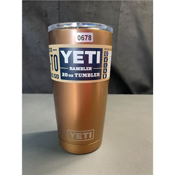 Lot of 1 YETI Rambler 20oz Tumbler - Gold - Brand New!