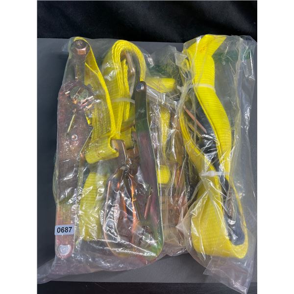 Lot of 1 Pack of Heavy Duty Ratchet Straps - Brand New
