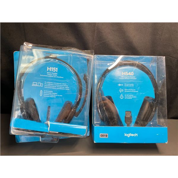 Lot of 2 Logitech Headsets