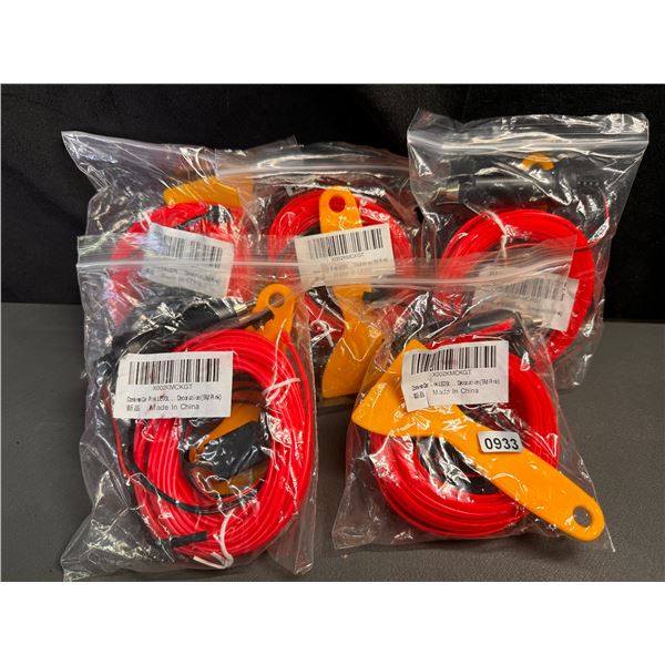 Lot of 5 12V EL Wire Pink 5M Each