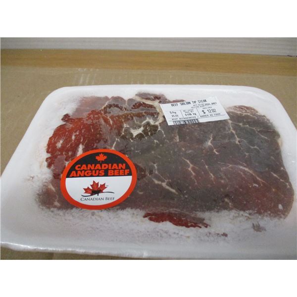 SHELF PULLS (AS IS):  BEEF SIRLOIN TIP STEAK (APPROX. $12.02)
