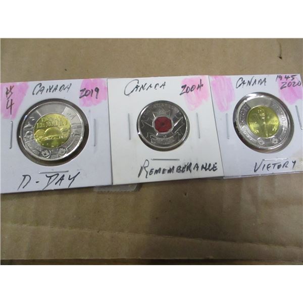 2019 D-DAY, 2004 REMEMBRANCE DAY & 1945 - 2020 VICTORY TOONIE