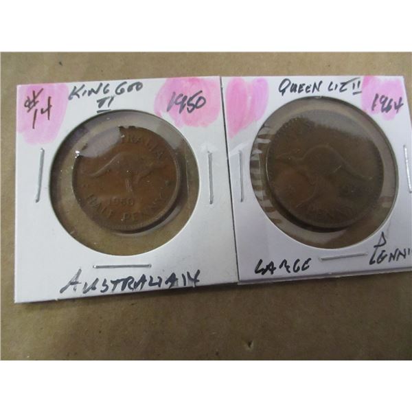 1950 - 1964 AUSTRALIA KANGAROO PENNY SET