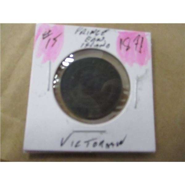 1871 PRINCE EDWARD ISLAND VICTORIAN LARGE PENNY