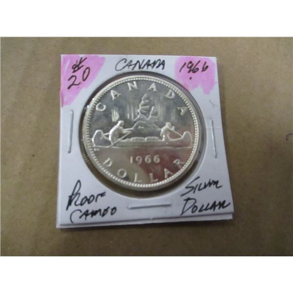 1966 PROOF CAMEO CANADA SILVER DOLLAR