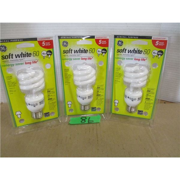 PACKAGE C/W 3 - 60W SOFT BULBS