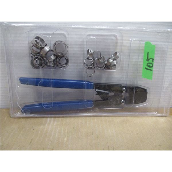 CRIMP SET OF PLIERS & RINGS
