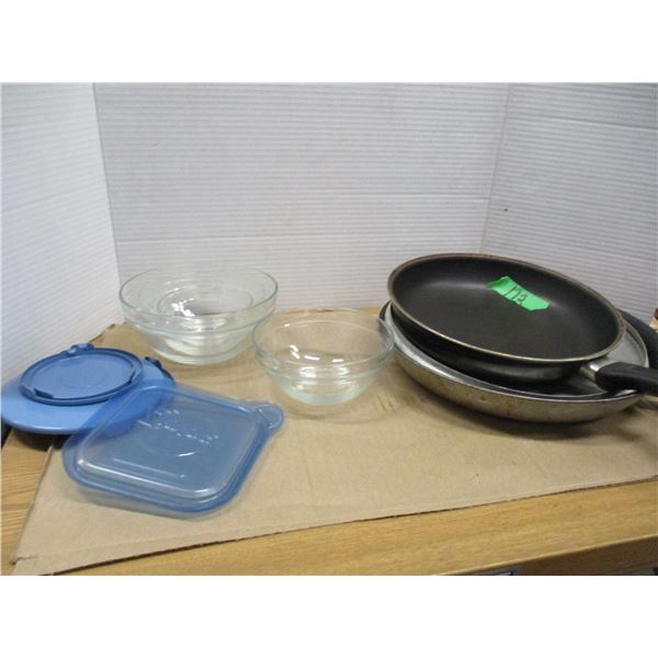BOX C/W POTS & PANS