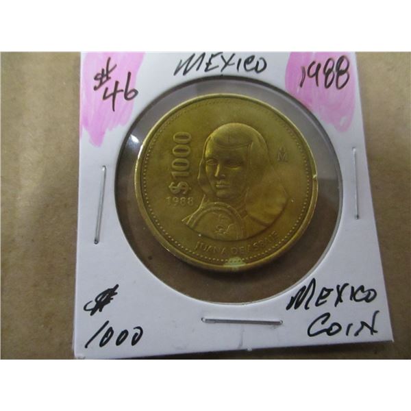 1988 $1000 ESUDUS MEXICO COIN