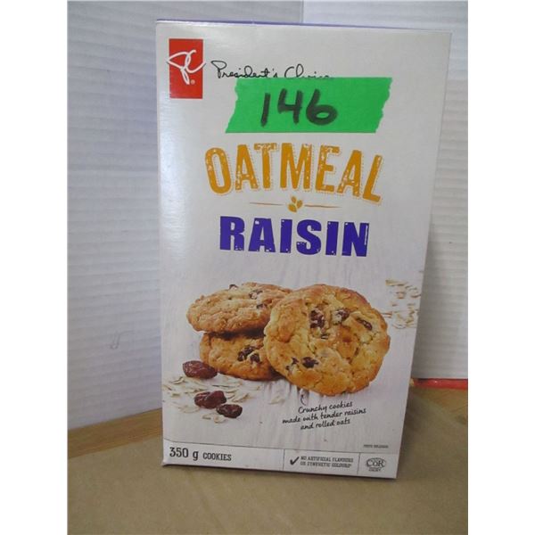 SHELF PULLS (AS IS):  OATMEAL & RAISIN COOKIES (350G) - BOX