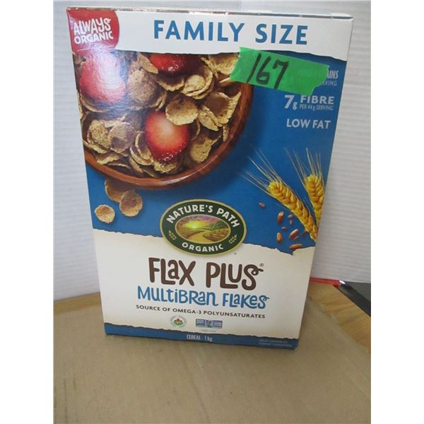 SHELF PULLS (AS IS):  FAMILY SIZE FLAX PLUS CEREAL