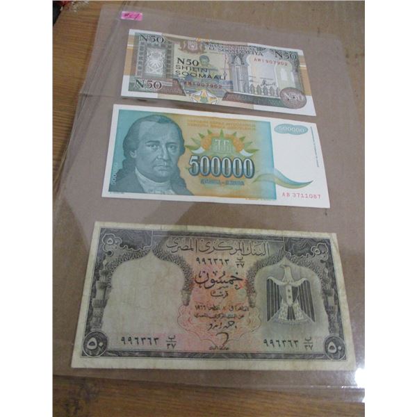 STOCK SHEET OF WORLD COLLECTABLE BANK NOTES
