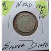 Image 1 : 1941 VF NEWFOUNDLAND SILVER DIME