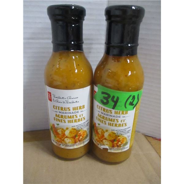 SHELF PULLS (AS IS):  CITRUS HERB MARINADE - 2 BOTTLES