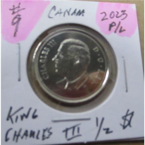 2023 PROOF KING CHARLES III HALF DOLLARS