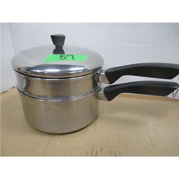 ESTATE:  7" DOUBLE BOILER POT & LID